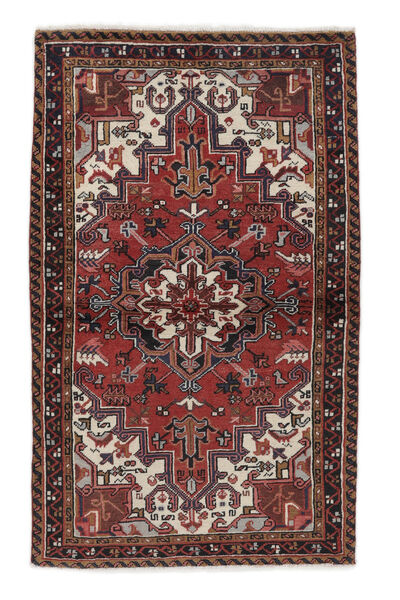 絨毯 ペルシャ ハマダン 98X159 ブラック/ダークレッド (ウール, ペルシャ/イラン)