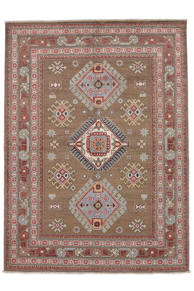  Orientalischer Kazak Fine Teppich 174X236 Braun/Dunkelgelb Wolle, Afghanistan Carpetvista