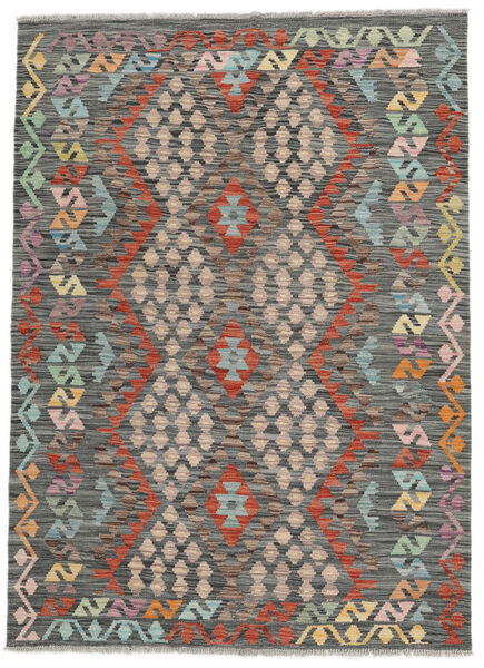  Kelim Afghan Old Style Matta 127X173 Brun/Mörkgrön Carpetvista