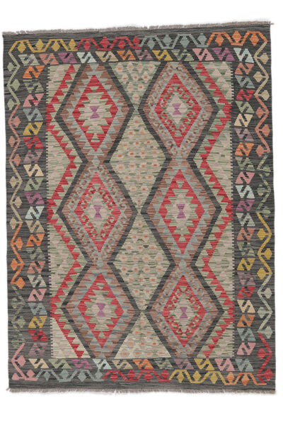絨毯 オリエンタル キリム アフガン オールド スタイル 149X201 茶色/ブラック (ウール, アフガニスタン)