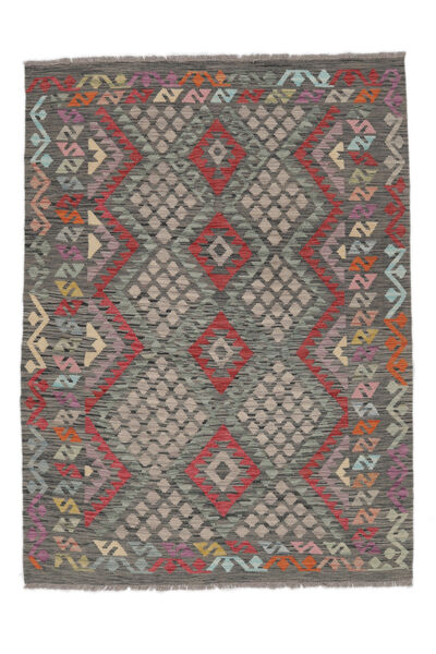 149X196 絨毯 オリエンタル キリム アフガン オールド スタイル 茶色/ダークレッド (ウール, アフガニスタン) Carpetvista