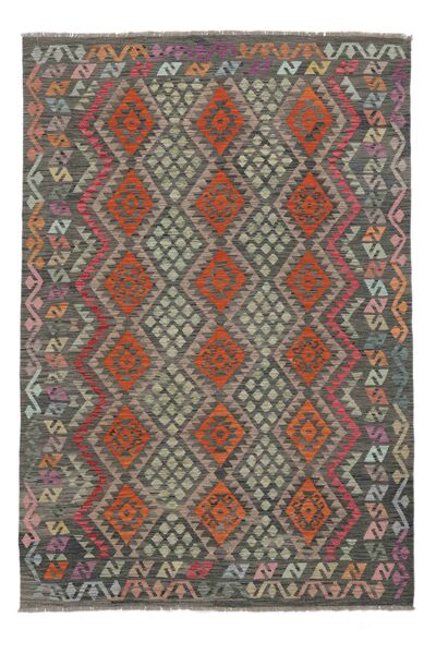  194X289 Kilim Afghan Old Style Rug Wool, Carpetvista