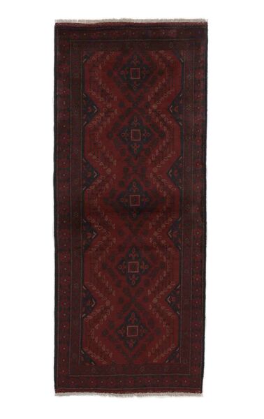  82X193 Afghan Khal Mohammadi Matot Käytävämatto Matto Musta Afganistan Carpetvista