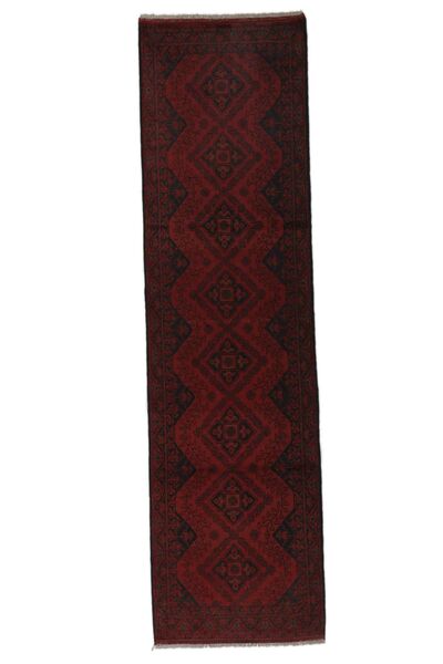  Afghan Khal Mohammadi Rug 80X290 Wool Black Small Carpetvista