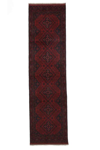  Afghan Khal Mohammadi Rug 76X290 Wool Black Small Carpetvista