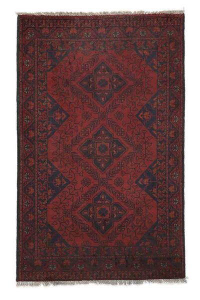 77X122 絨毯 オリエンタル アフガン Khal Mohammadi ブラック/ダークレッド (ウール, アフガニスタン) Carpetvista