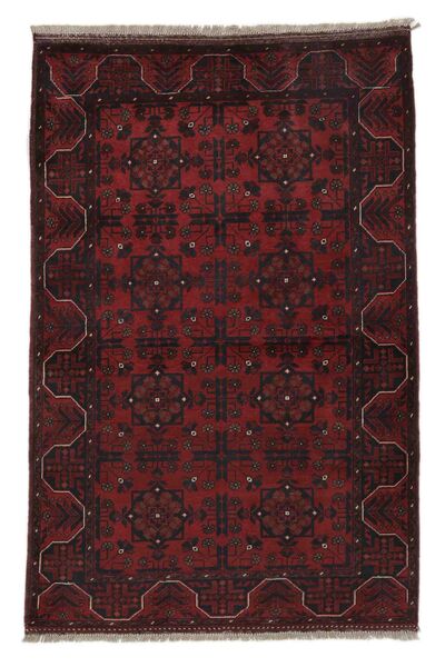 98X150 Afghan Khal Mohammadi Matot Matto Itämainen Musta/Tummanpunainen (Villa, Afganistan) Carpetvista