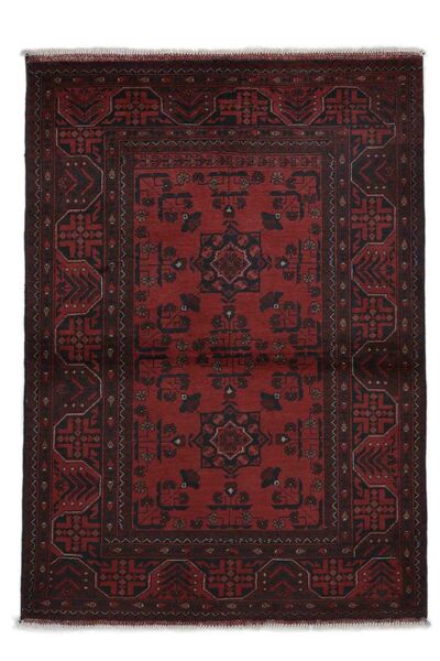 104X145 Afghan Khal Mohammadi Teppe Orientalsk Svart/Mørk Rød (Ull, Afghanistan) Carpetvista