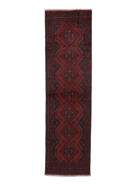  Afghan Khal Mohammadi Rug 79X283 Wool Black Small Carpetvista