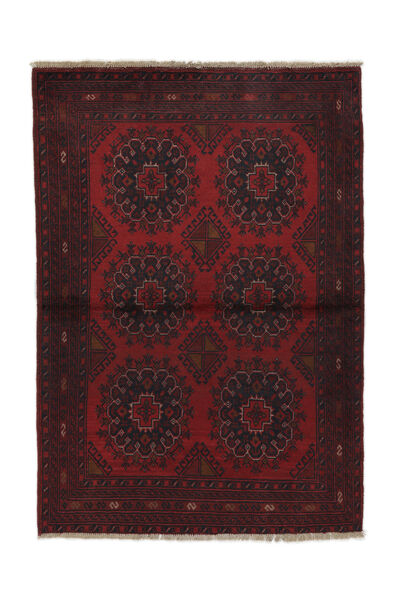 104X146 絨毯 アフガン Khal Mohammadi オリエンタル ブラック/ダークレッド (ウール, アフガニスタン) Carpetvista