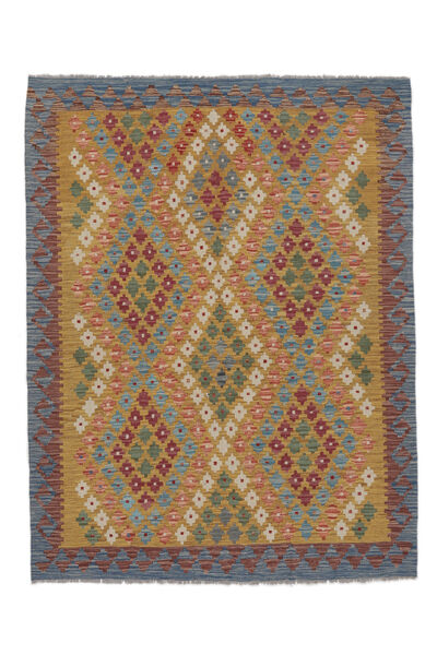  Orientalsk Kelim Afghan Old Style Teppe 148X196 Brun/Mørk Rød Ull, Afghanistan Carpetvista