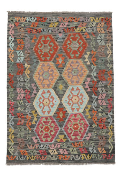  128X179 Klein Kelim Afghan Old Style Vloerkleed Wol, Carpetvista