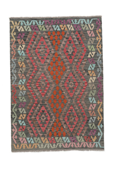 125X179 Kelim Afghan Old Style Matot Matto Itämainen Ruskea/Tummanpunainen (Villa, Afganistan) Carpetvista