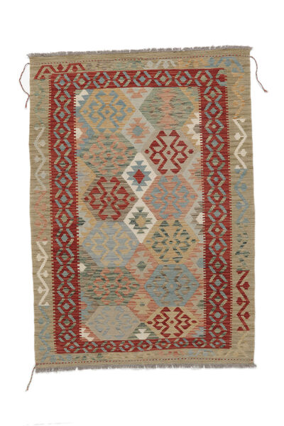 Tappeto Orientale Kilim Afghan Old Style 123X173 Marrone/Rosso Scuro (Lana, Afghanistan)
