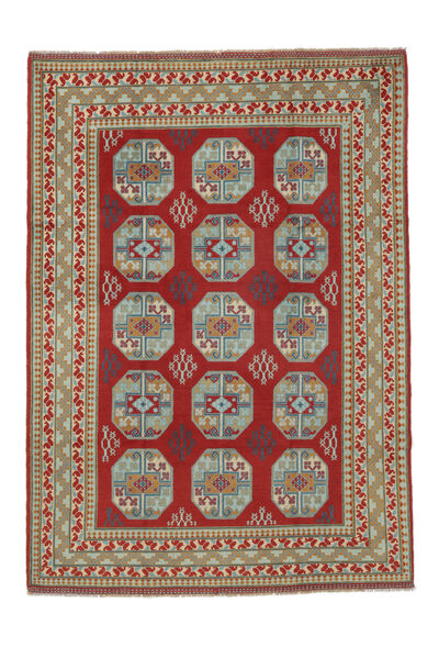  Oriental Afghan Fine Rug 204X286 Dark Red/Brown Wool, Afghanistan Carpetvista