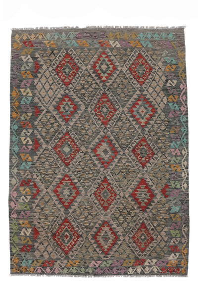  181X246 Kelim Afghan Old Style Teppe Ull, Carpetvista