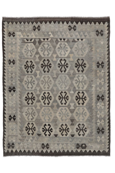  161X204 Kilim Afghan Old Style Rug Dark Yellow/Black Afghanistan 