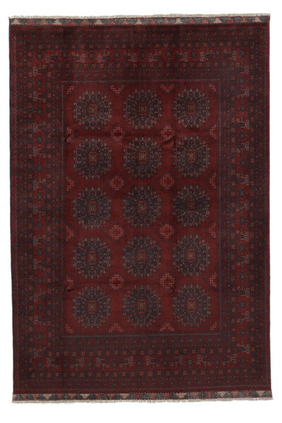208X295 絨毯 オリエンタル アフガン Khal Mohammadi ブラック (ウール, アフガニスタン) Carpetvista