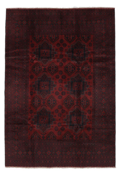 204X293 絨毯 オリエンタル アフガン Khal Mohammadi ブラック (ウール, アフガニスタン) Carpetvista