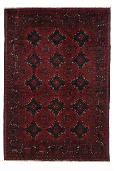 203X293 Tapete Oriental Afegão Khal Mohammadi Preto/Vermelho Escuro (Lã, Afeganistão) Carpetvista