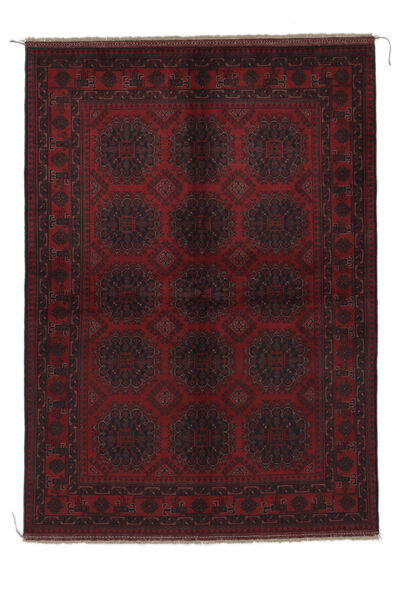 Afghan Khal Mohammadi Teppe 172X236 Svart/Mørk Rød Ull, Afghanistan Carpetvista