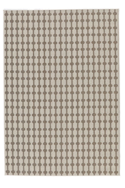 Katja インドア/アウトドア用ラグ 洗える 100X160 小 茶色 幾何学模様 絨毯