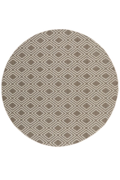  インドア/アウトドア用ラグ Ø 200 幾何学模様 洗える Silva 絨毯 - 茶色