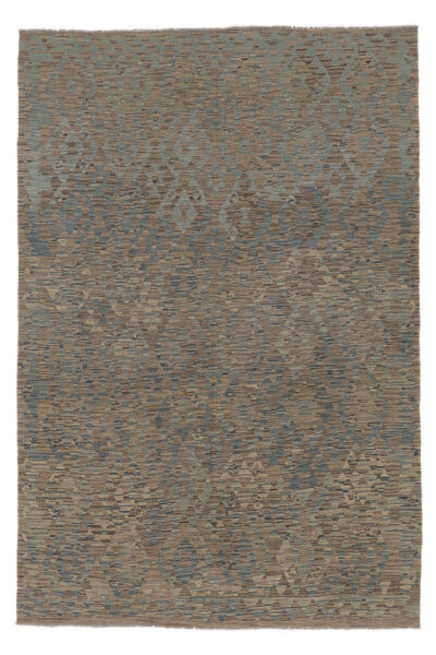 Kelim Afghan Old Stil Teppich 198X294 Braun/Dunkelgelb Wolle, Afghanistan Carpetvista