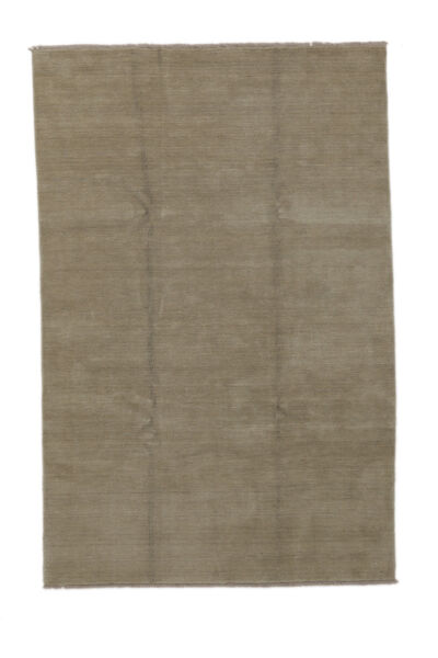  Handloom Fringes Rug 200X300 Wool Brown Carpetvista