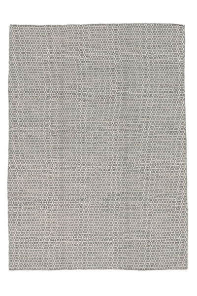  Kilim Honey Comb Rug 210X290 Wool Dark Grey/Grey Carpetvista