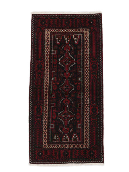  Persian Baluch Rug 96X193 Black (Wool, Persia/Iran)