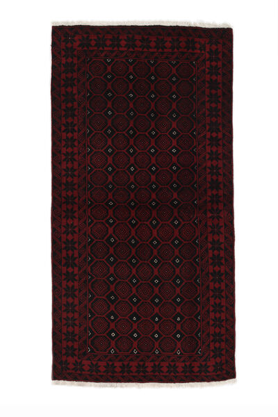 絨毯 バルーチ 101X195 ブラック (ウール, ペルシャ/イラン)