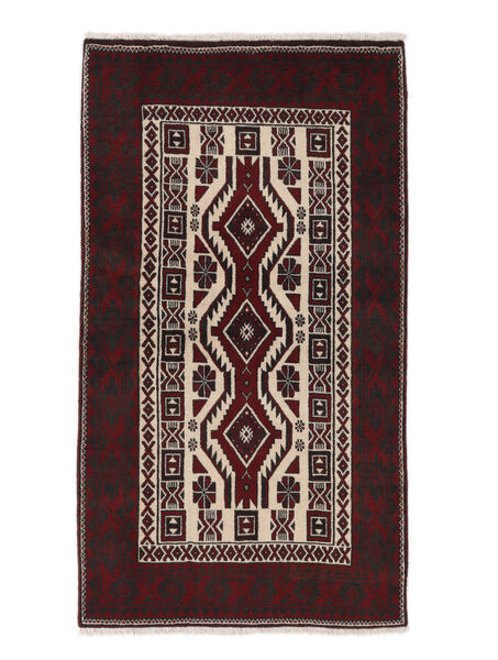  Persischer Belutsch Teppich 96X175 Schwarz/Braun (Wolle, Persien/Iran)