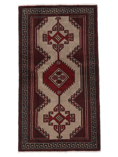  Orientalischer Belutsch Teppich 104X187 Schwarz/Braun Wolle, Persien/Iran Carpetvista