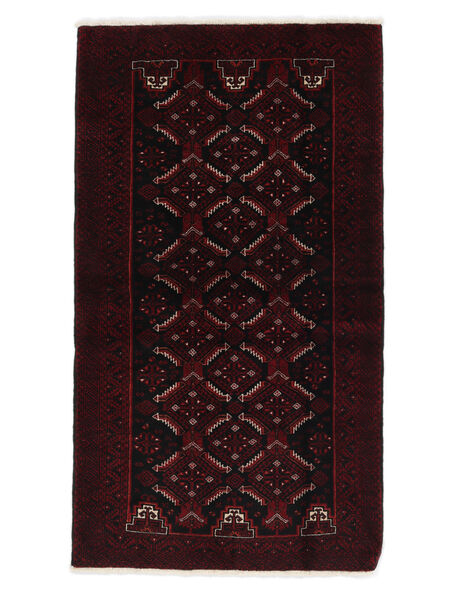 Baluch Rug Rug 106X186 Black Wool, Persia/Iran Carpetvista