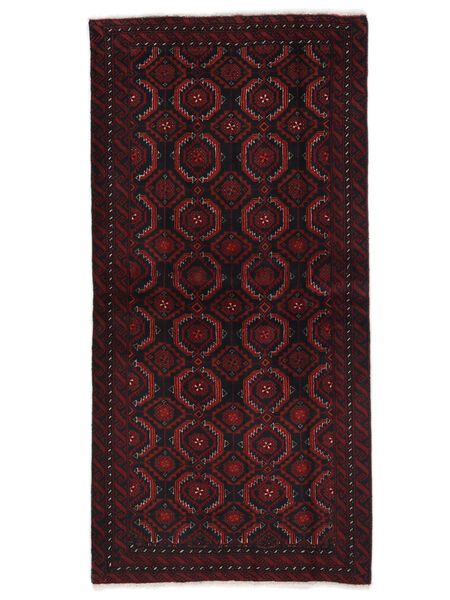 100X204 Beluch Teppe Orientalsk Svart/Mørk Rød (Ull, Persia/Iran) Carpetvista