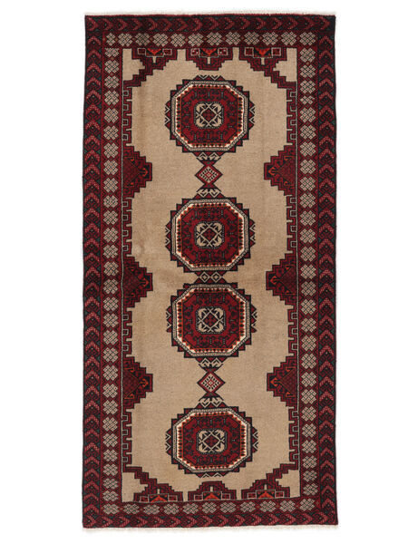  Oriental Baluch Rug 102X207 Black/Brown (Wool, Persia/Iran)