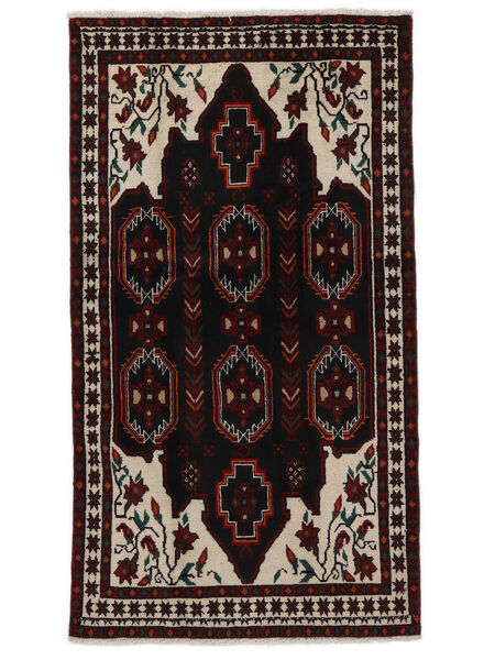  Perzisch Beluch Vloerkleed 102X184 Zwart/Oranje Carpetvista