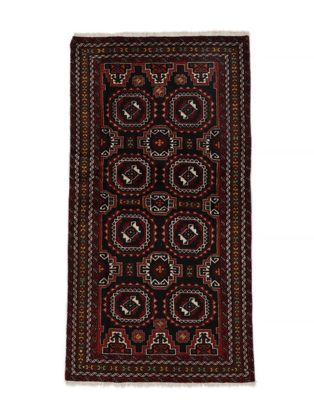  Persian Baluch Rug 97X189 Black (Wool, Persia/Iran)