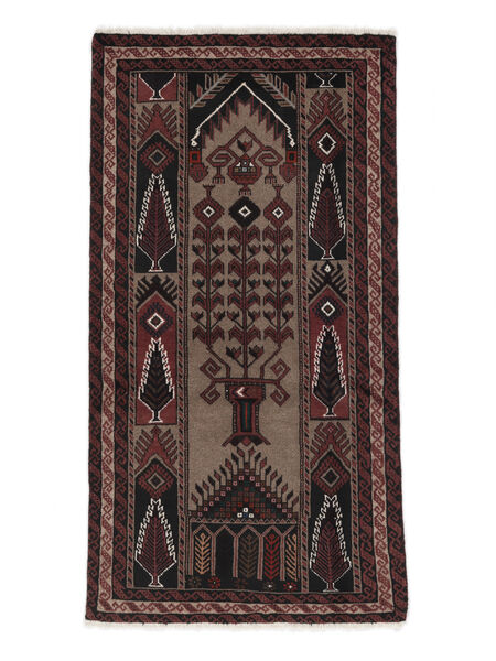  Perzisch Beluch Vloerkleed 98X184 Zwart/Bruin (Wol, Perzië/Iran