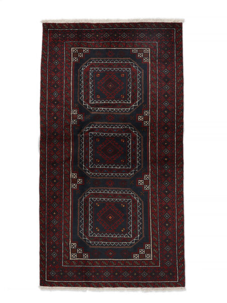  Persischer Belutsch Teppich 101X185 Schwarz (Wolle, Persien/Iran)