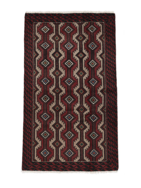 絨毯 バルーチ 100X176 ブラック/茶色 (ウール, ペルシャ/イラン)