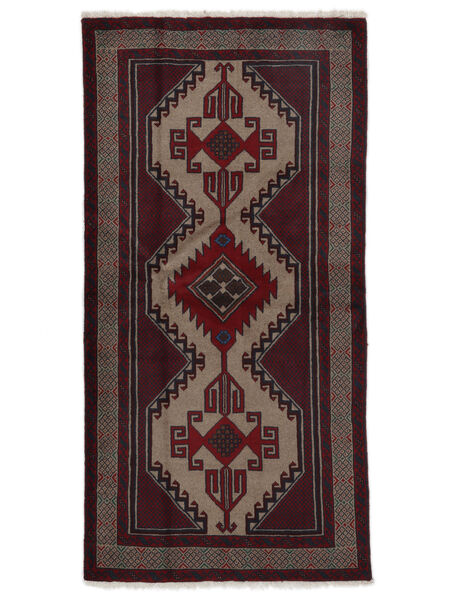 Baluch Rug Rug 101X204 Black/Brown Wool, Persia/Iran Carpetvista