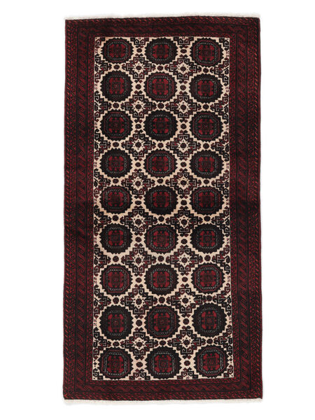  Persian Baluch Rug 101X197 Black/Brown 