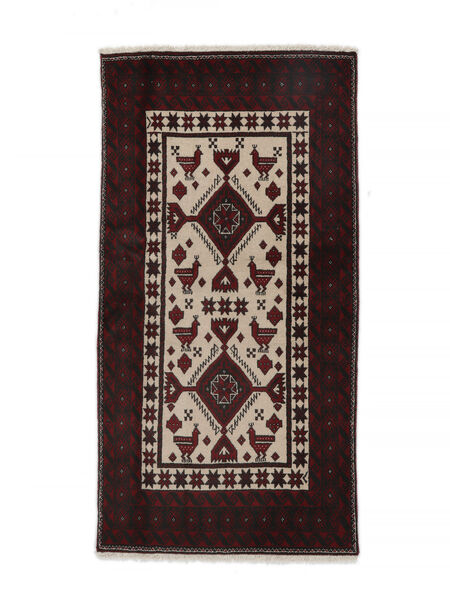  93X180 Medallion Small Baluch Rug Wool, Carpetvista