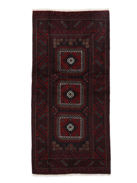  Perzisch Beluch Vloerkleed 91X190 Zwart (Wol, Perzië/Iran)