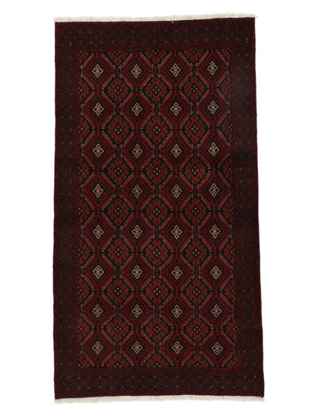  Persian Baluch Rug 98X176 Black (Wool, Persia/Iran