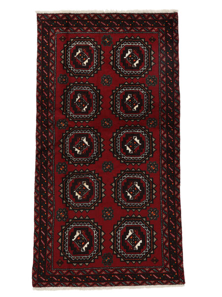 Persian Baluch Rug 100X185 Black (Wool, Persia/Iran