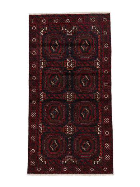  Persischer Belutsch Teppich 104X199 Schwarz (Wolle, Persien/Iran)