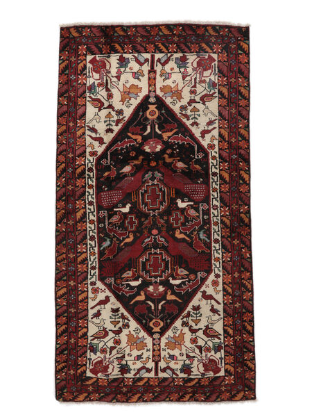  Persialainen Beluch Matot 102X192 Musta/Tummanpunainen Carpetvista